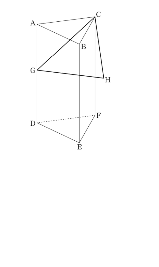 정삼각기둥 ABC-DEF와 점 G, H